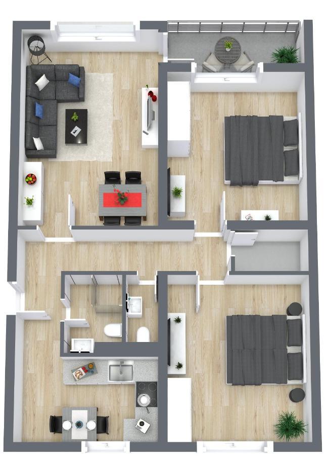 Apartment Eastside Mit 3 Zimmern Fur Bis Zu 5 Personen Mit Balkon Friedrichshafen Buitenkant foto